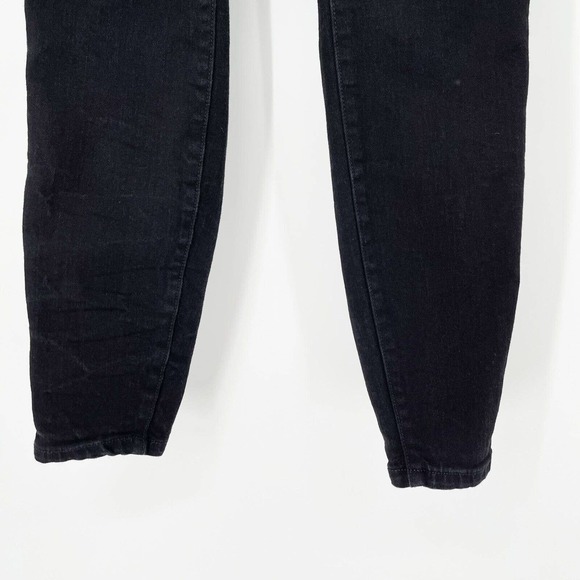 Spanx Ankle Skinny Jeans Sz S Clean Black High Waisted Pull On Stretch Pockets - Picture 3 of 9